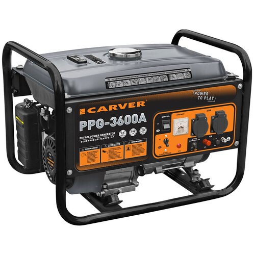 Бензиновый генератор Carver PPG-3600A (2500 Вт) бензиновый генератор carver ppg 2500a 2300 вт