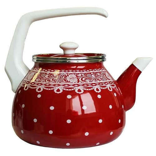 фото Чайник interos 3661b ажур 3,0 л красный интерос