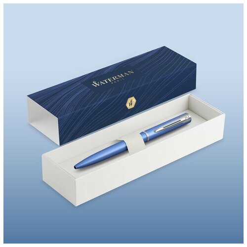 Ручка шариковая Waterman ALLURE, 1,0 мм (M), синий корпус, подар/упак 2068191