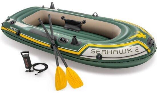 Лодка надувная Intex Seahawk 2 Set, 236 х 114 см, ручной насос, пластиковые весла