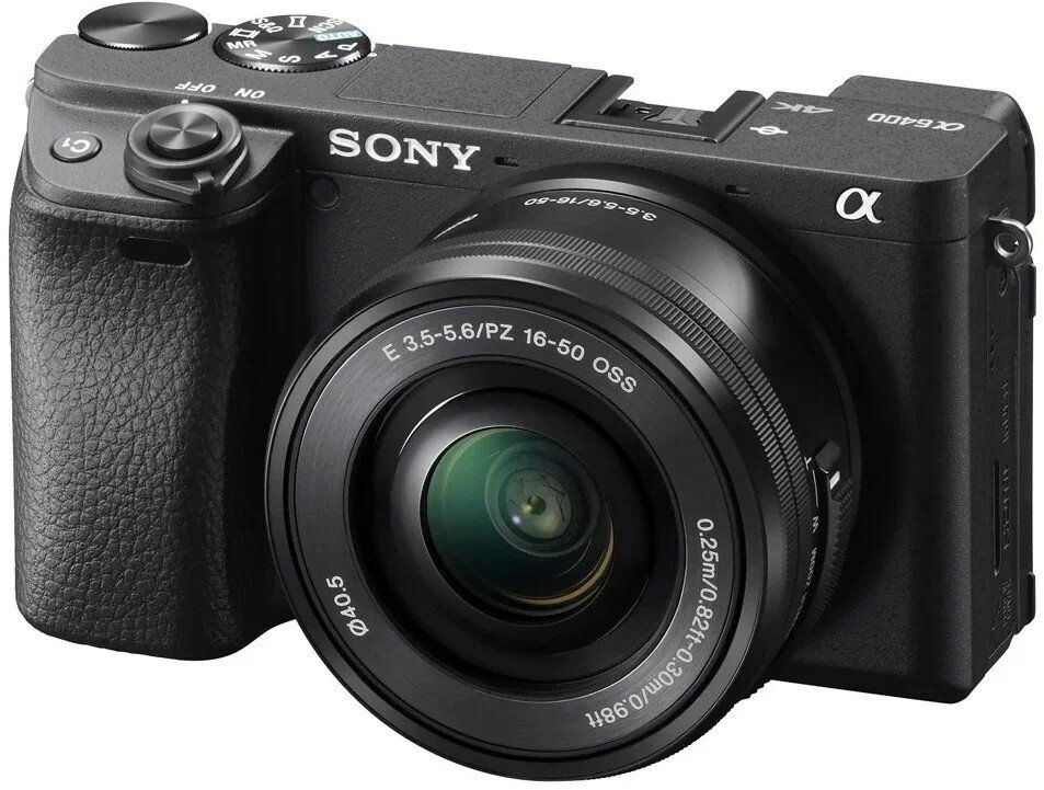 Sony Alpha ILCE-6400 Kit E PZ 16-50mm F/3.5-5.6 OSS, черный
