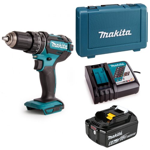 Дрель-шуруповерт аккумуляторная 62Нм 18В LXT Li-Ion 1x6Ач Makita DHP482RG 2078000₽