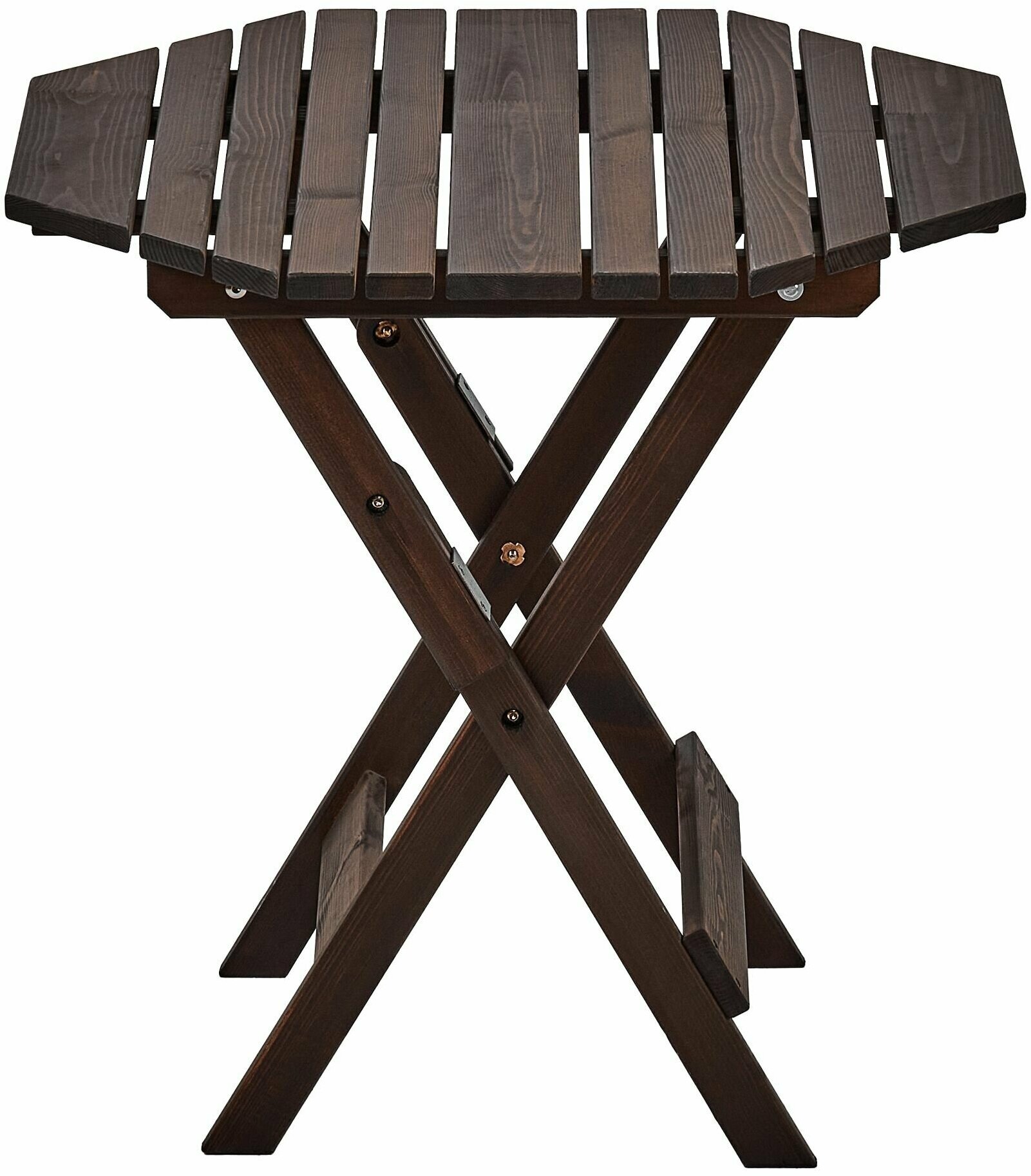 Стол складной, деревянный для сада и дачи, 70*70см, сансет - фотография № 1