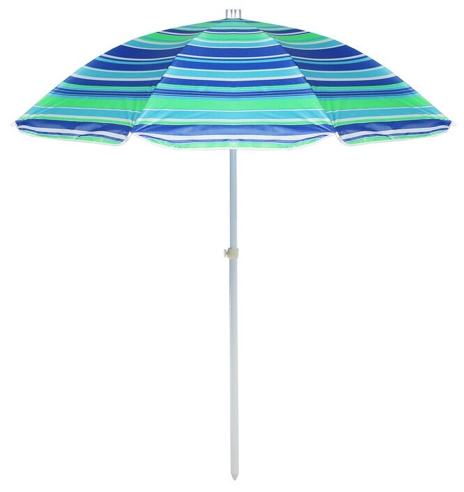 Зонт пляжный «Модерн» с серебряным покрытием, d=240 cм, h=220 см, цвет микс - фотография № 1