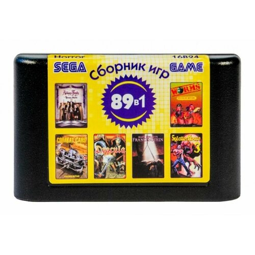 Addams Family, Splatterhouse, Frankenstein, Warlock, Worms, Batman и другие хиты на Sega (всего 89) - (без коробки)
