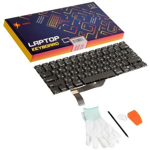 Клавиатура keyboard для Apple MacBook Pro 15 Retina A1398 Mid 2012 - Mid 2015 ZeepDeep Haptic прямой Enter RUS РСТ 1185₽