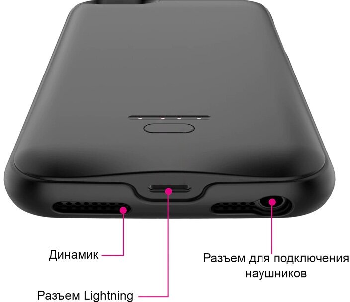 Чехол-аккумулятор InnoZone XDL-612 4000мАч Черный для iPhone 5/5S/SE