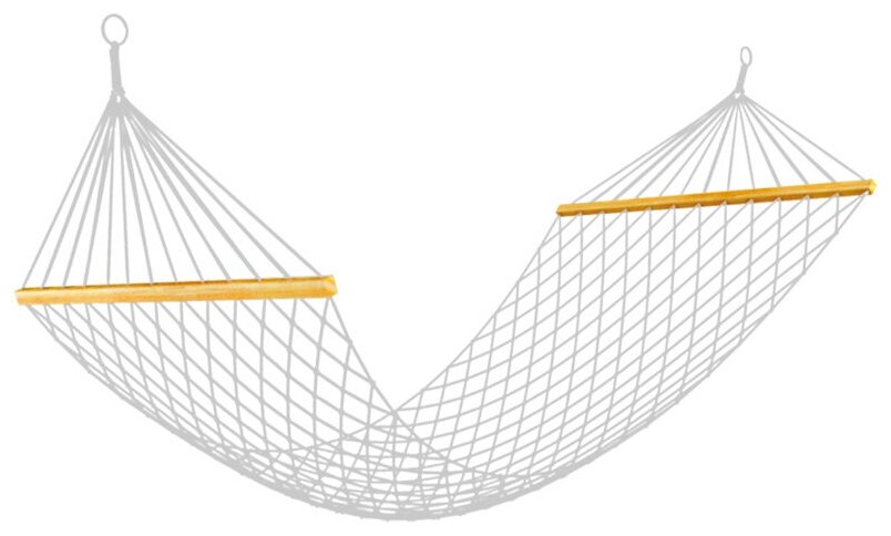 Гамак-сетка (хлопок) Ham-20 с деревянной планкой, р-р 200х80 см (004974)