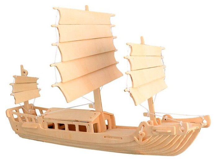 Конструктор деревянный Корабль Джонка Р045