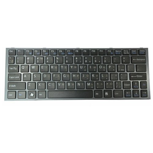 Клавиатура для ноутбуков Sony VPC-YA VPC-YB Series RU Gray frame Black key 970₽