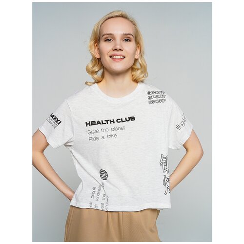 фото Футболка с кор.рукавом твое 78953 размер s, белый меланж, women