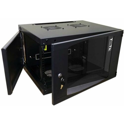 настенный шкаф twt next 12u 550x450 стеклянная дверь черный cbwng 12u 6x4 bk Шкаф настенный Next, 15U 550x450, стеклянная дверь, черный