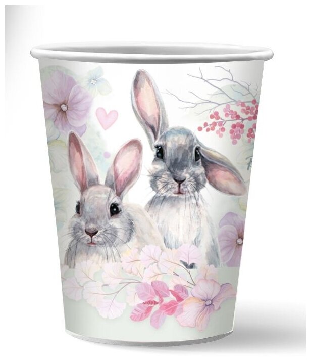 Набор бумажных тарелок «Кролики» (пастель), 6 шт, 18 см - фотография № 8