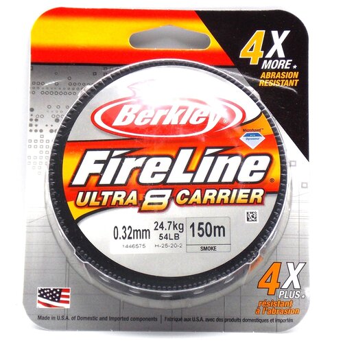 фото "плетеная леска berkley fireline ultra 8 темно-серая 150 м. 0,32 мм. 24,7 кг. smoke (1446575)"