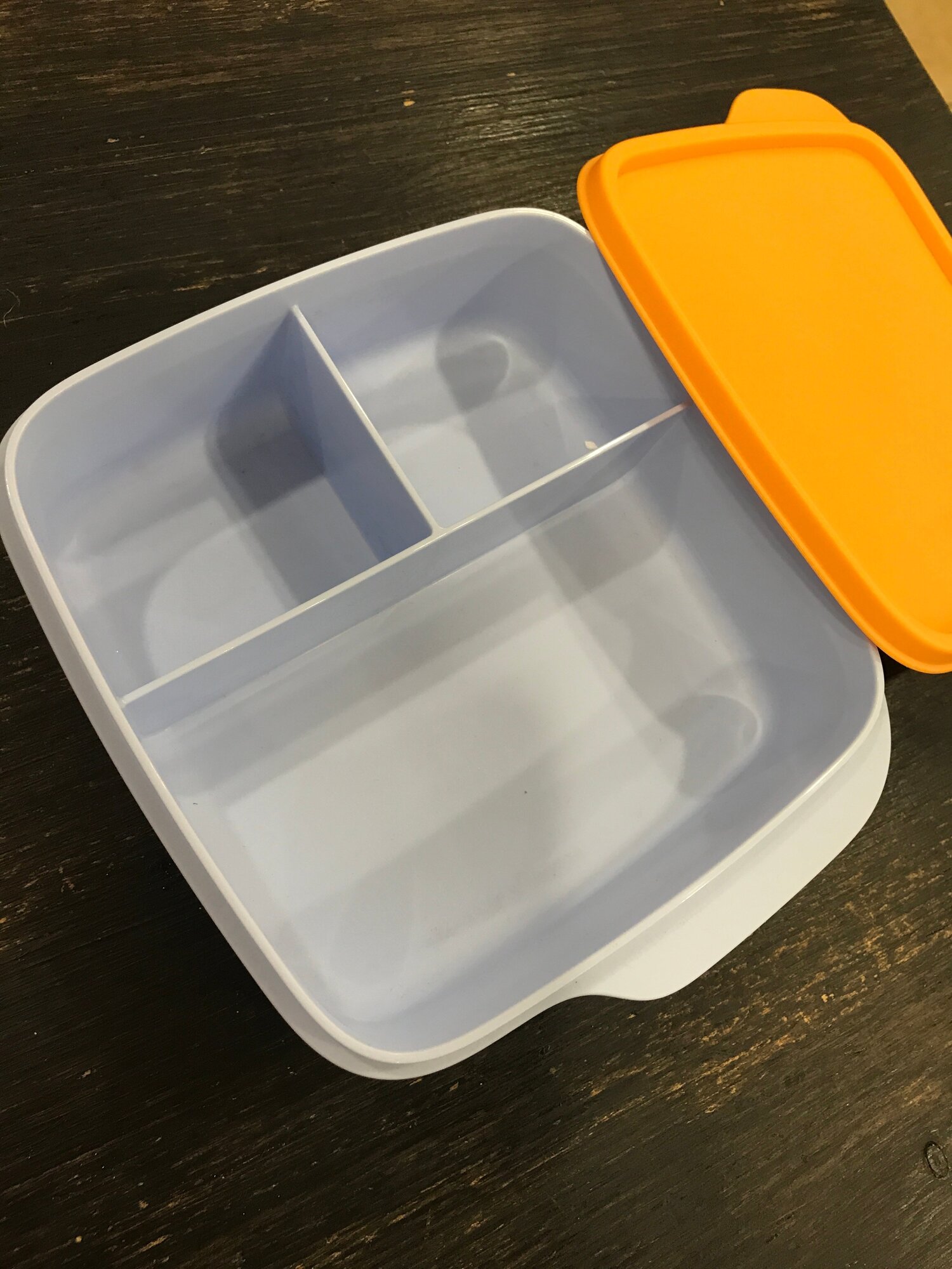 Tupperware Ланч-бокс с разделителями "Школьник", 15x15 см, голубой - фотография № 6