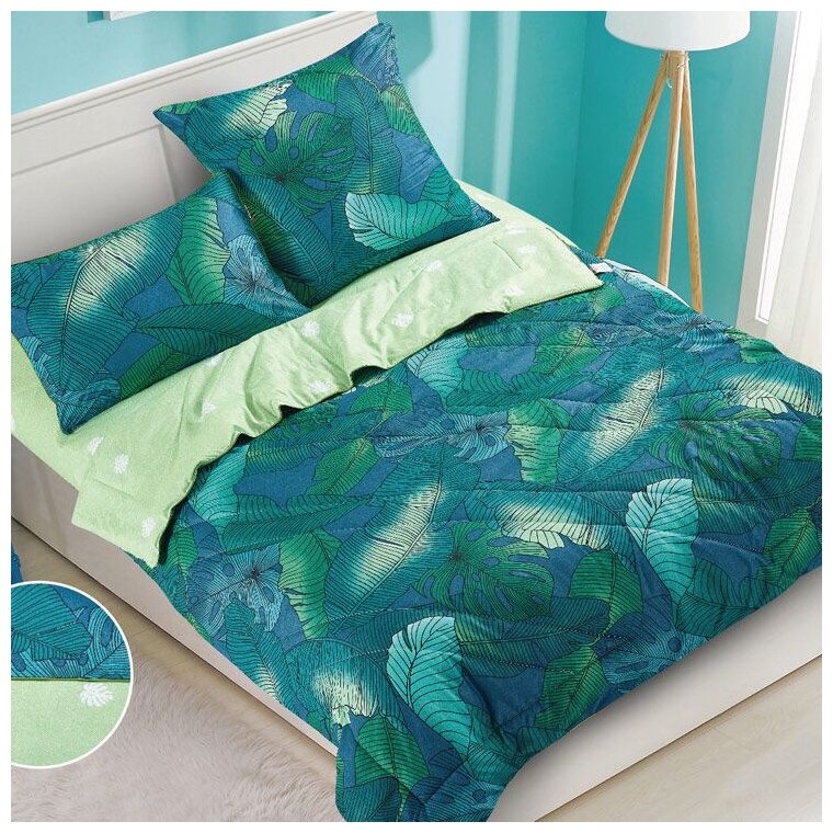 Tango Постельное белье с одеялом-покрывалом Editt цвет: зеленый (Семейное (2 одеяла.))