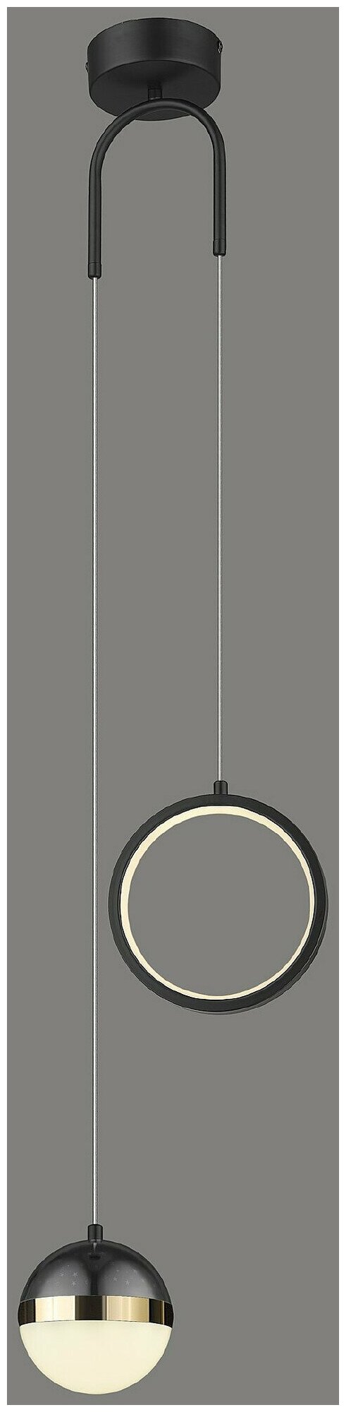 Светильник подвесной Velante 431-306-02, LED, 18Вт, кол-во ламп:1шт, Черный
