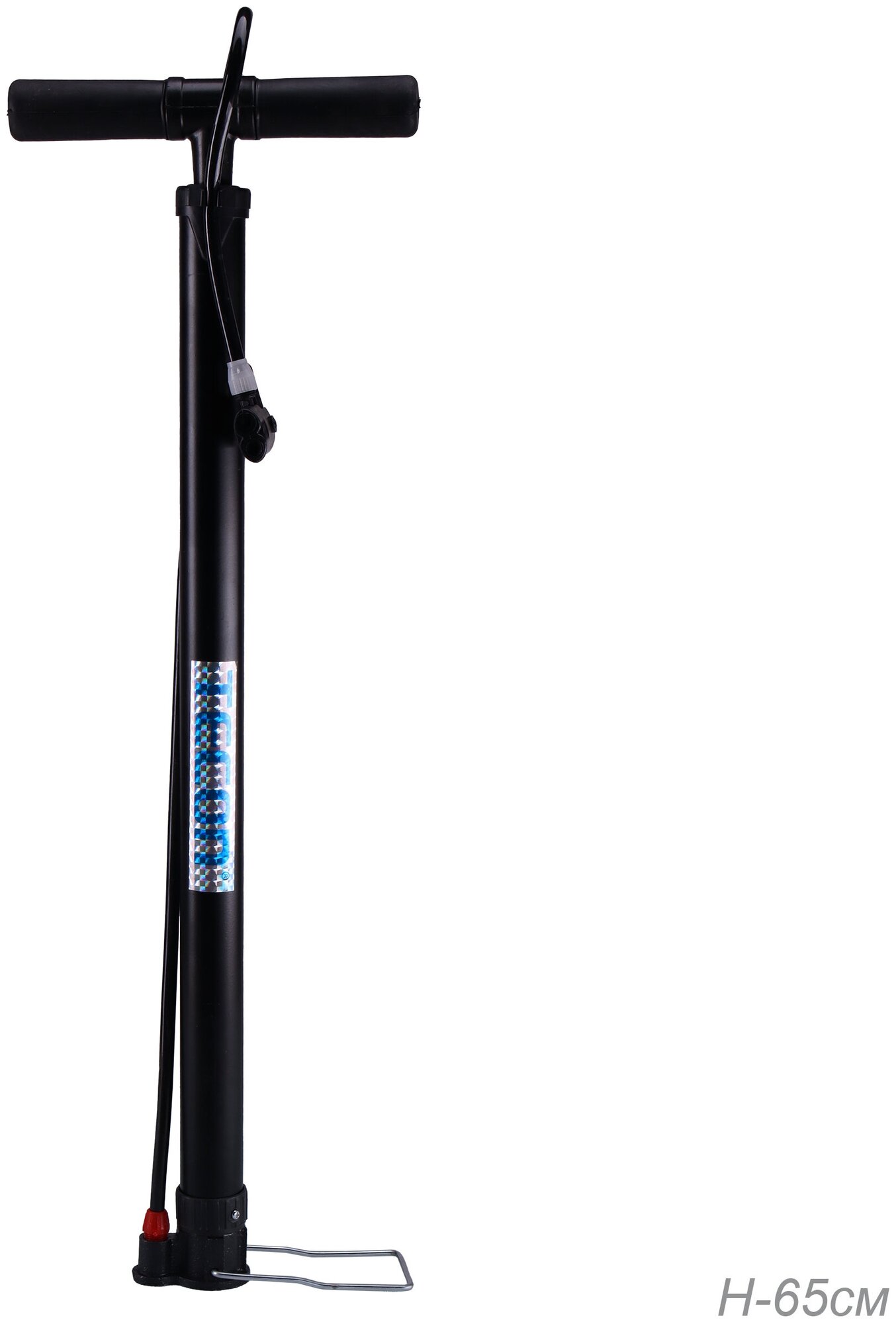 Насос для велосипеда ручной Krypton DQT-11 стальной корпус пластиковая ручка размер 600х35мм 577 см3