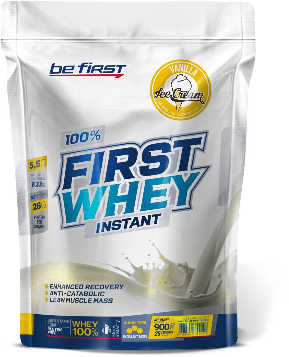 BeFirst, First Whey Instant, 900г (ванильное мороженное)