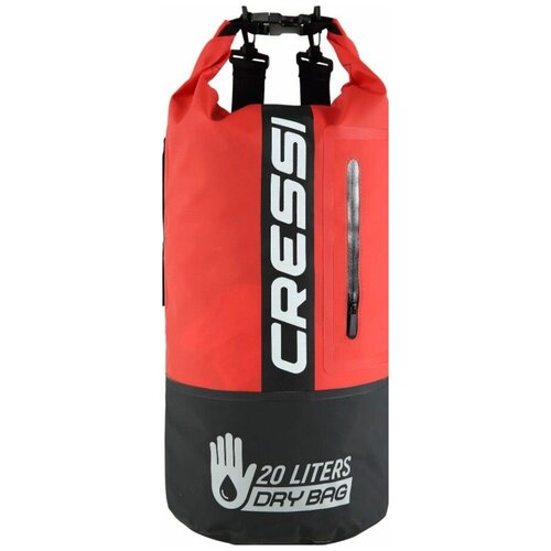 фото Гермомешок cressi с карманом на молнии premium back pack 20 литров черный/красный