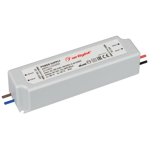фото Блок питания arpv-lv24050 (24v, 2.0a, 48w) (arlight, ip67 пластик, 2 года)