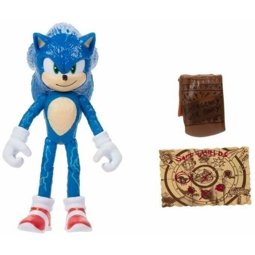 Фигурка Соник с картой и сумкой - Sonic The Hedgehog 2, Jakks Pacific