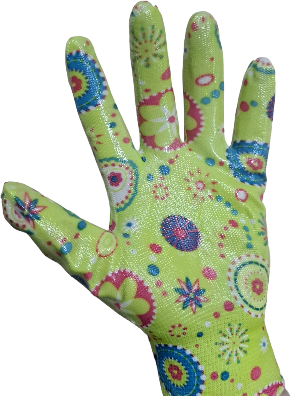 Перчатки садовые нейлоновые с силиконовым покрытием, размер: М, 5 пар - фотография № 6