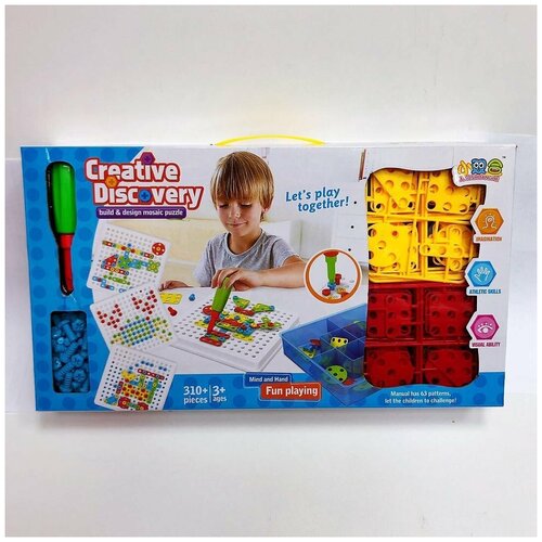 Конструктор-мозаика Creative Discovery 310 деталей