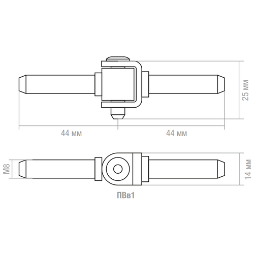 Петля ввертная ПВв1 1,75мм, цинк STARFIX (с резьбой под дерево) (SMP-71253-1)