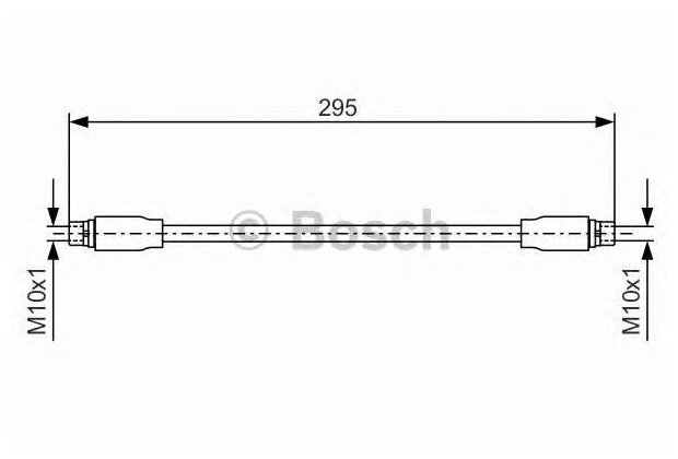 Тормозной шланг передний 295мм Bosch 1987476717