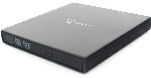 Внешний дисковод CD-DVD Gembird DVD-USB-02 usb2.0 привод для записи и чтения оптических дисков - чёрный