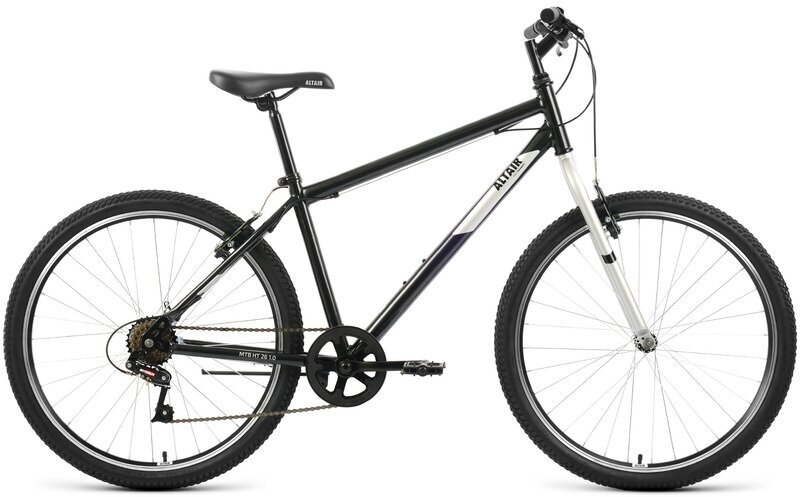 Горный велосипед Altair MTB HT 26 1.0 год 2022 цвет Черный-Серебристый ростовка 19
