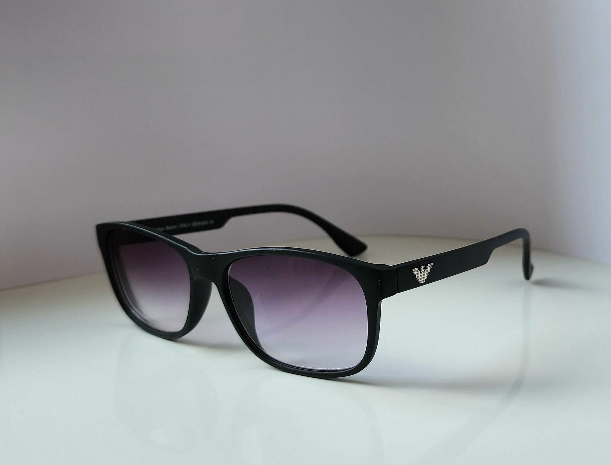 Готовые очки для зрения с диоптриями, корригирующие (солнцезащитные, тонированные) мужские/женские РЦ 62-64 черные, FABIA MONTI, диоптрии+2.5