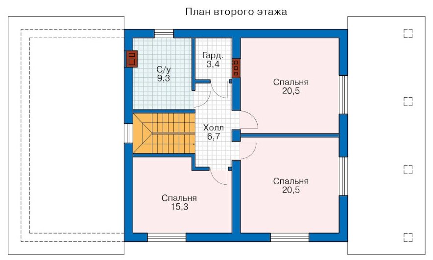 Проект газобетонного дома Catalog-Plans-40-04ABF (193,71кв.м, 15,4x9,9м, газобетон 400) - фотография № 3