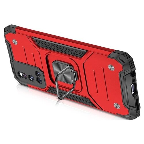 фото Чехол-бампер mypads для samsung galaxy a12 (sm-a125f) 2020/ 2021 противоударный усиленный ударопрочный красный