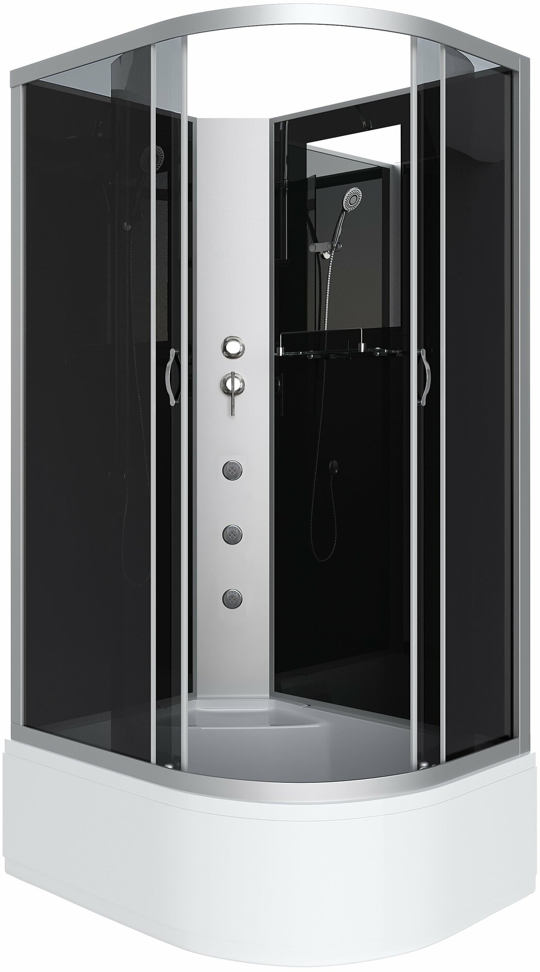 фото Душевая кабина Niagara NG-2510-14LBKG (1200х800х2000) высокий поддон(40см) стекло тонированное 4 места