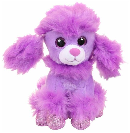 Мягкая игрушка Собачка Карамелька, фиолетовая 14 см