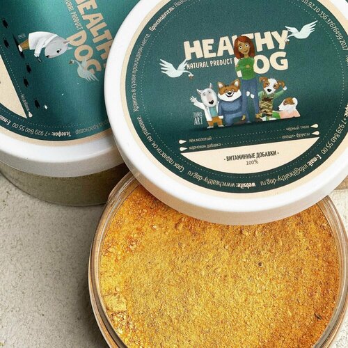 Лакомства для собак Healthy Dog , витаминная добавка , морковь сушеная молотая 150 грамм