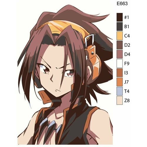 Детская Картина по номерам E663 Аниме Shaman King (Шаман Кинг). Йо Асакура 20х30 детская картина по номерам e655 аниме shaman king шаман кинг хироюки такэи 20х30