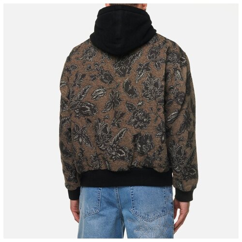 фото Мужская демисезонная куртка thisisneverthat floral work оливковый , размер m