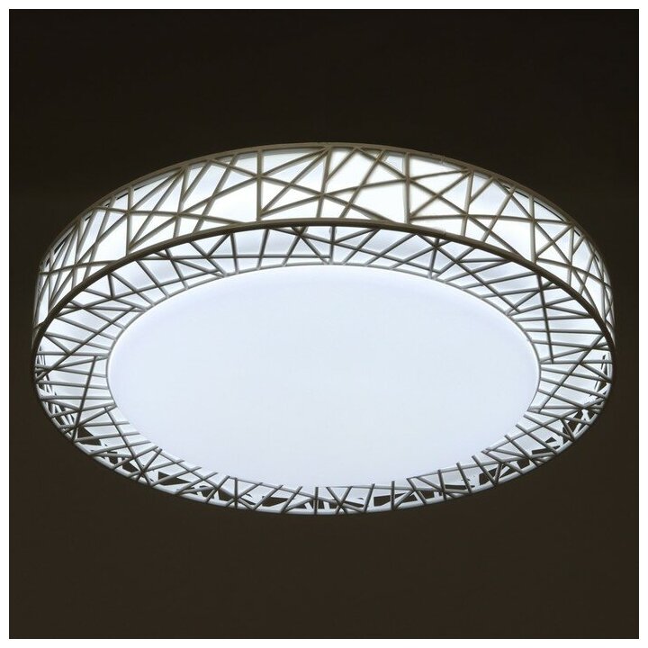 Светильник "Птичье гнездо" LED 36Вт 3000-6000К белый d.35 см - фотография № 4