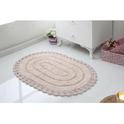 Коврик для ванной Yana, размер 50х70 см, цвет пудра