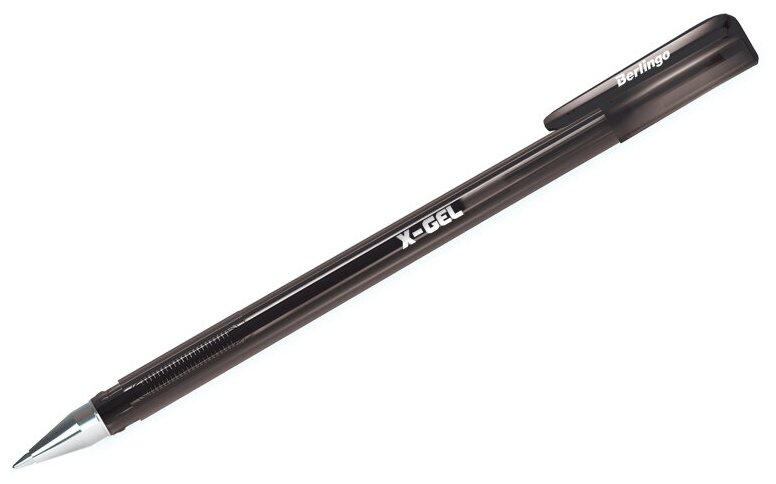 Ручка гелевая Berlingo "X-Gel" черная, 0,5мм, 5 штук