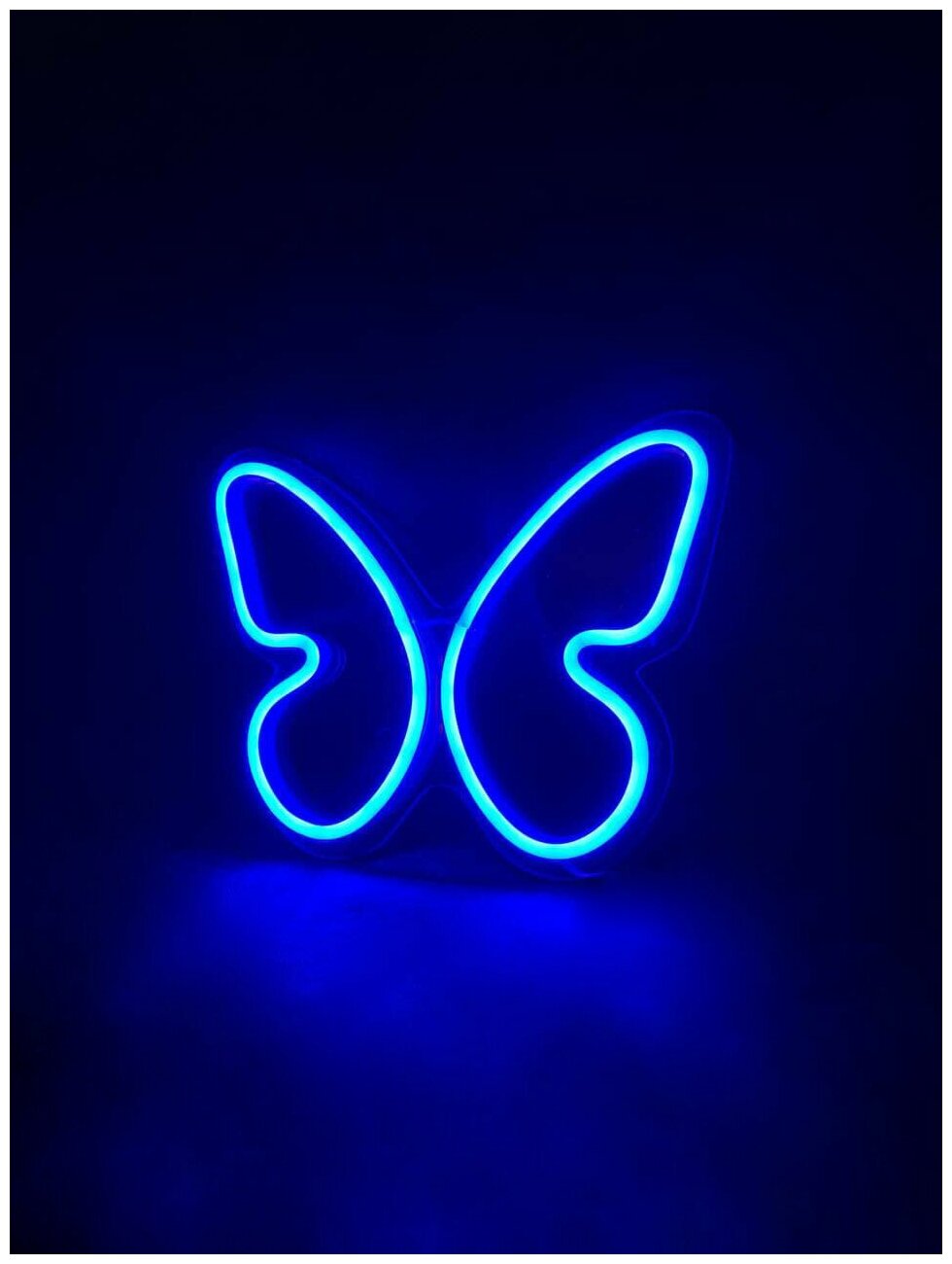 Светодиодный неоновый светильник PJ Neon Бабочка, 12/220v, синий - фотография № 4