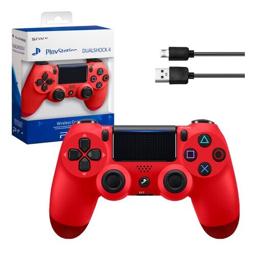 Джойстик PS4 DualShock беспроводной красный
