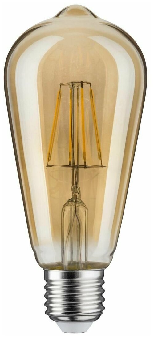 Лампа Эдисона Ретроник ST64 груша 220V E27 6W янтарное стекло диммируемая (светодиодная лампа) ST646W-Ret-27