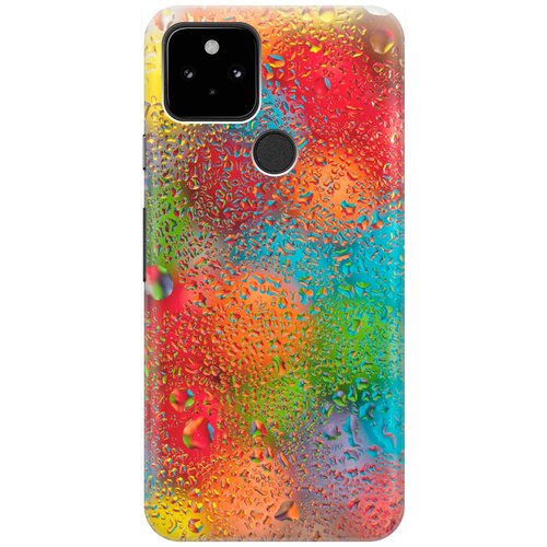 фото Ультратонкий силиконовый чехол-накладка для google pixel 5 с принтом "капли и разноцветные шары" gosso