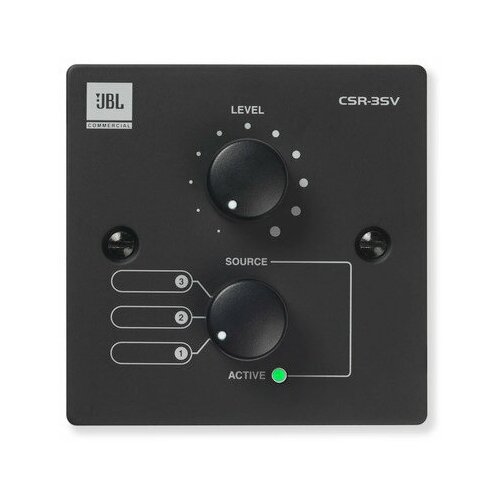 JBL CSR-3SV-BLK Настенный контроллер, 3-позиционный селектор источника и управление громкостью. Цвет черный.