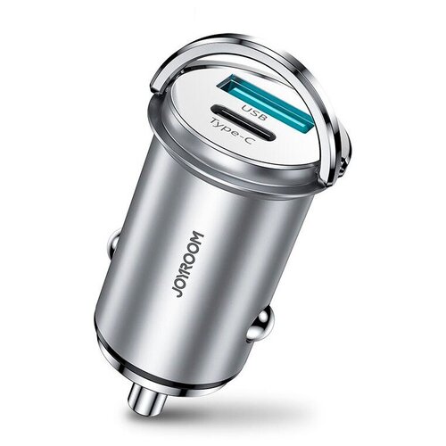 фото Автомобильное зарядное устройство joyroom 45w type c & usb car charger - серое (c-a35)