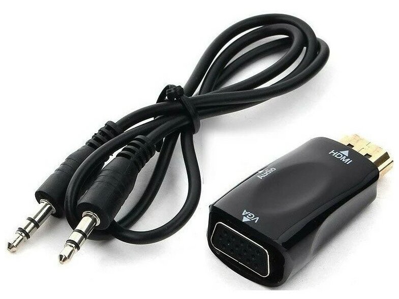 Bion Переходник HDMI 1.4 - VGA и стерео-аудио 19M/DB15F & miniJack 3.5mm [BXP-A-HDMI-VGA-02]